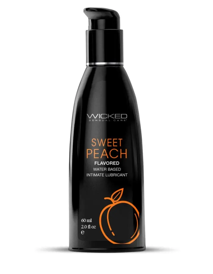 Aqua Sweet Peach Flavored Water Based Intimate Lubricant - 2 Fl. Oz.