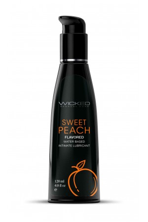 Aqua Sweet Peach Flavored Water Based Intimate  Lubricant - 4 Fl. Oz.