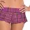 Purple Plaid Pleated Mini Skirt - Small/ Medium