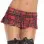 Red Plaid Pleated Mini Skirt - Medium/ Large