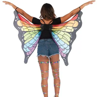 Rainbow Butterfly Festival Costume Wings