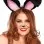 Plush Bunny Rabbit Ears Headband - Black