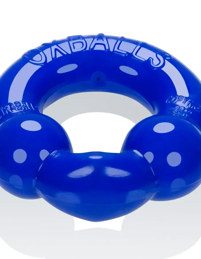 Ultraballs 2- Piece Cockring Set - Black & Police Blue