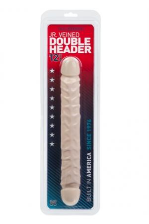 Jr. Veined Double Header 12 Inches - White