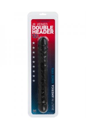 Jr. Veined Double Header 12 Inches - Black