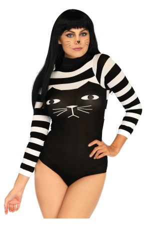 Striped Cat Bodysuit - One Size