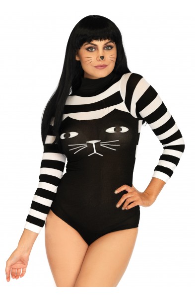 Striped Cat Bodysuit - One Size