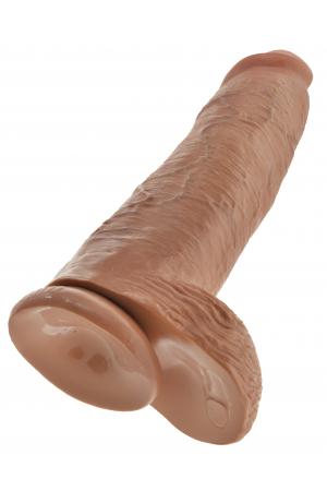 King Cock  12 Inch Cock With Balls - Tan