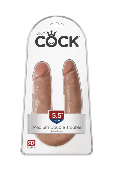 King Cock U-Shaped Medium Double Trouble - Tan