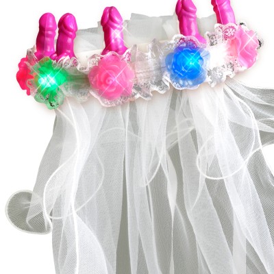 Bachelorette Party Favors Light-Up Pecker Veil