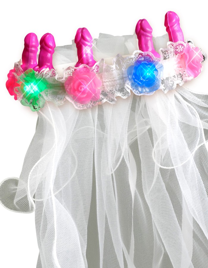 Bachelorette Party Favors Light-Up Pecker Veil