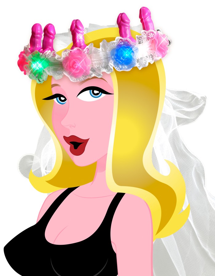 Bachelorette Party Favors Light-Up Pecker Veil