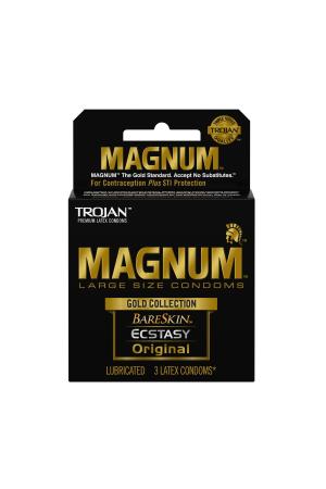 Trojan Magnum Large Size Gold Collection Condoms - 3 Pack