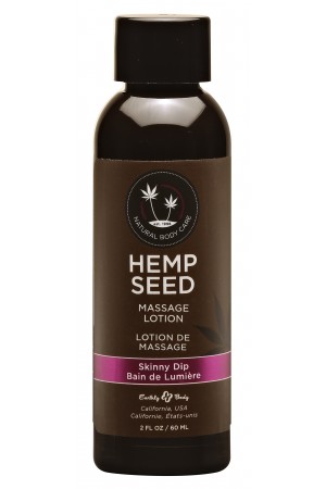 Hemp Seed Massage Lotion - Skinny Dip - 2 Fl. Oz.  / 60 ml