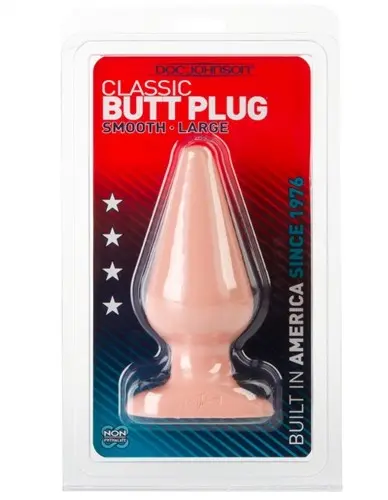 Classic Butt Plug Smooth - Large - White