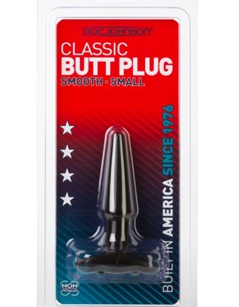 Classic Butt Plug Smooth - Small - Black