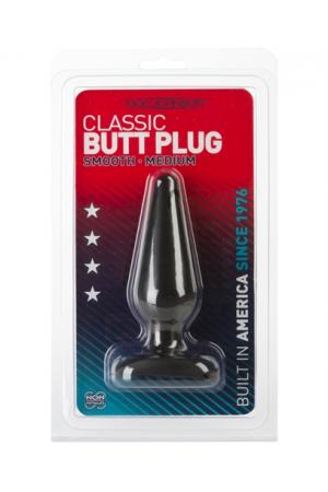 Classic Butt Plug Smooth - Medium - Black