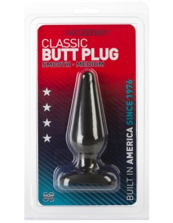 Classic Butt Plug Smooth - Medium - Black
