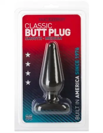 Classic Butt Plug Smooth - Medium - Black