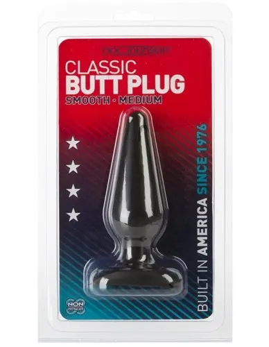Classic Butt Plug Smooth - Medium - Black