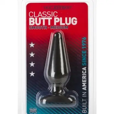 Classic Butt Plug Smooth - Medium - Black