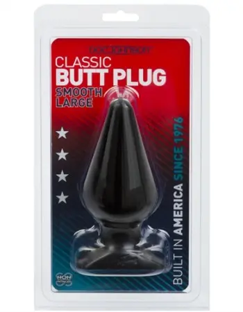 Classic Butt Plug Smooth - Large - Black