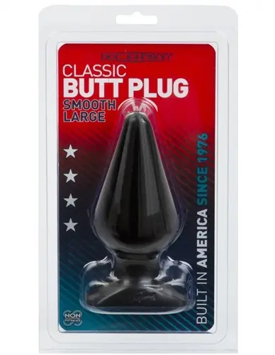Classic Butt Plug Smooth - Large - Black