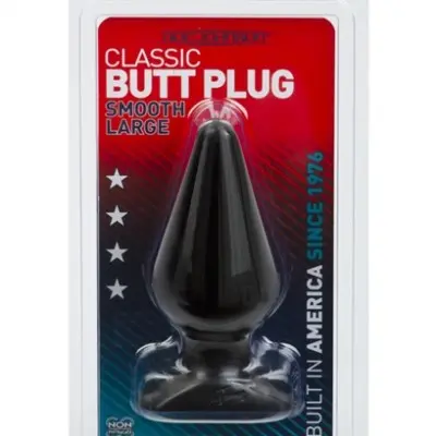 Classic Butt Plug Smooth - Large - Black