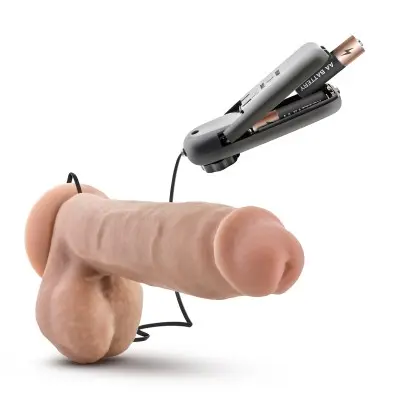 X5 Plus 8" Vibrating Realistic Cock - Vanilla