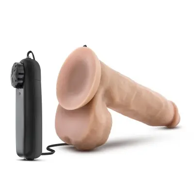 X5 Plus 8" Vibrating Realistic Cock - Vanilla