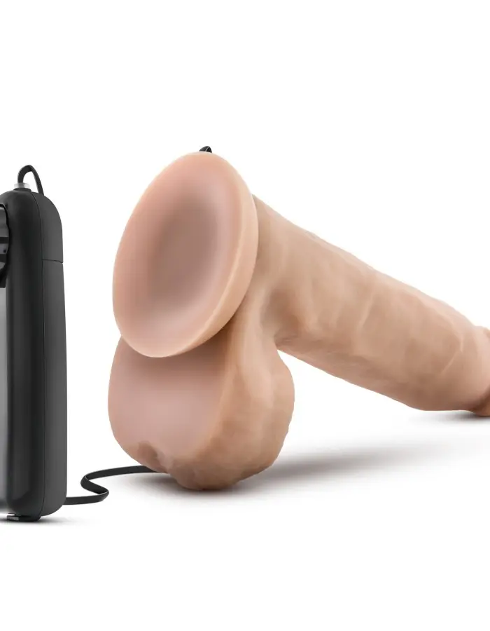 X5 Plus 8" Vibrating Realistic Cock - Vanilla