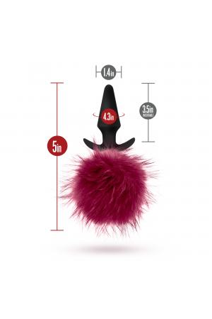 Pom Plugs Fur Pom Pom - Burgundy