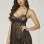 Galloon Lace & Mesh Babydoll  - Medium - Black