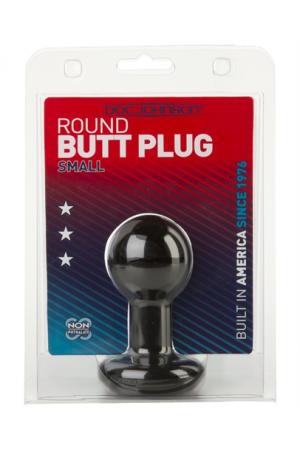 Round Butt Plug - Small - Black