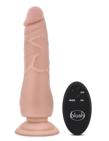 Dr. Skin - 9 Inch 10 Function Wireless Remote Dildo - Beige