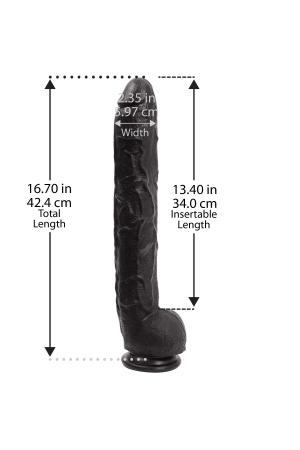 Dick Rambone Cock - 17 Inch - Black