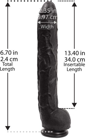 Dick Rambone Cock - 17 Inch - Black