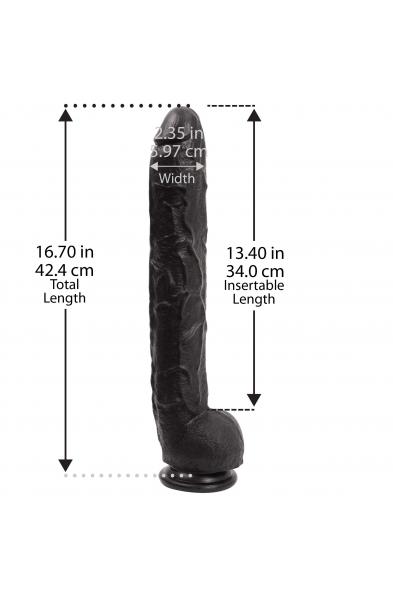 Dick Rambone Cock - 17 Inch - Black