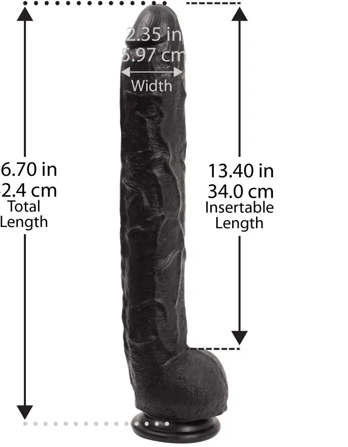 Dick Rambone Cock - 17 Inch - Black