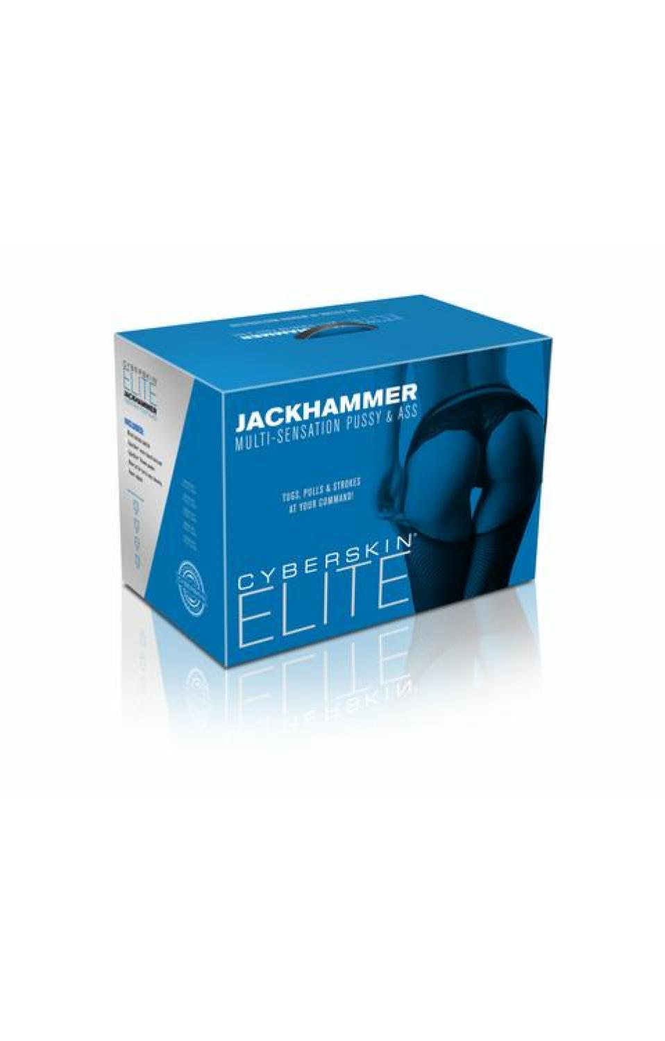 Cyberskin Elite Jackhammer Multi-Sensation Pussy & Ass - Light - TS1008600