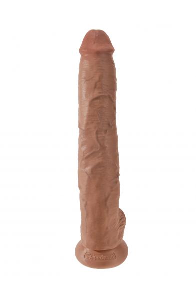 King Cock 14" Cock With Balls - Tan