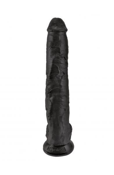 King Cock 14" Cock With Balls - Black