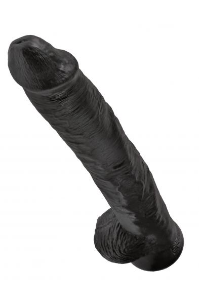 King Cock 14" Cock With Balls - Black