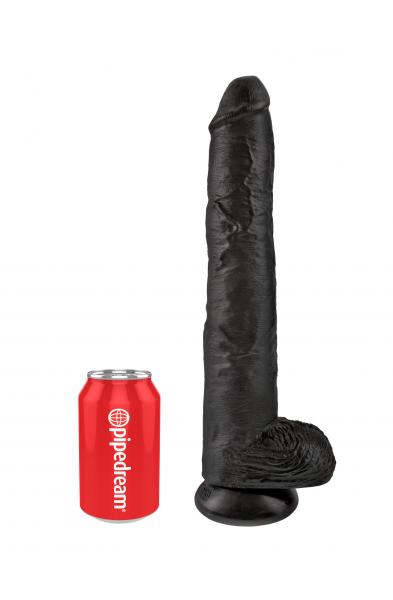 King Cock 14" Cock With Balls - Black