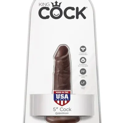 King Cock 5" Cock - Brown