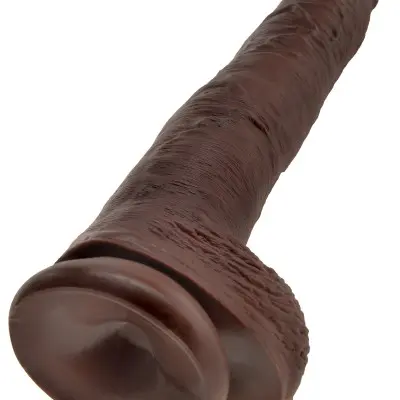 King Cock 14 Inch Cock With Balls - Brown