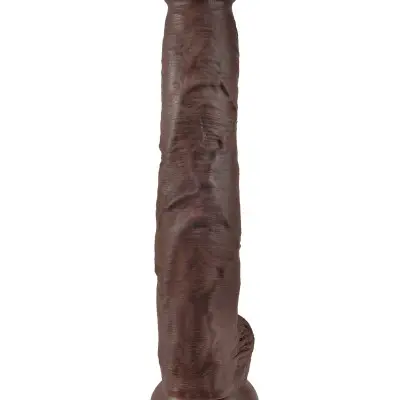 King Cock 14 Inch Cock With Balls - Brown