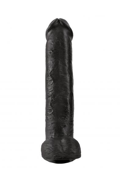 King Cock 15 Inch Cock With Balls - Black