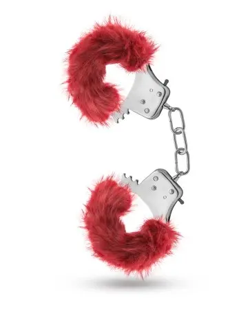 Temptasia - Plush Fur Cuffs - Burgundy