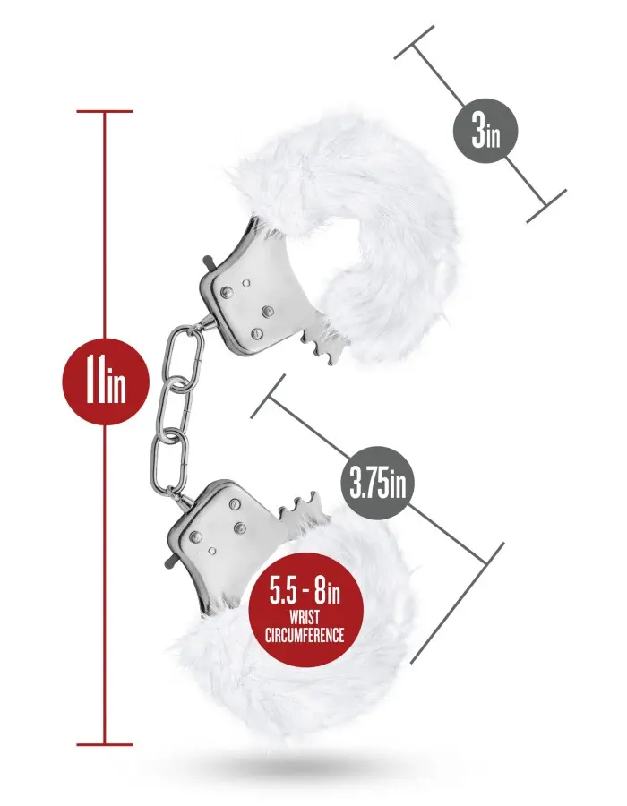 Temptasia - Plush Fur Cuffs - White